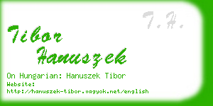 tibor hanuszek business card